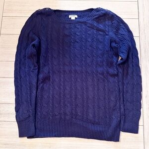 Old Navy navy blue cable knit sweater
